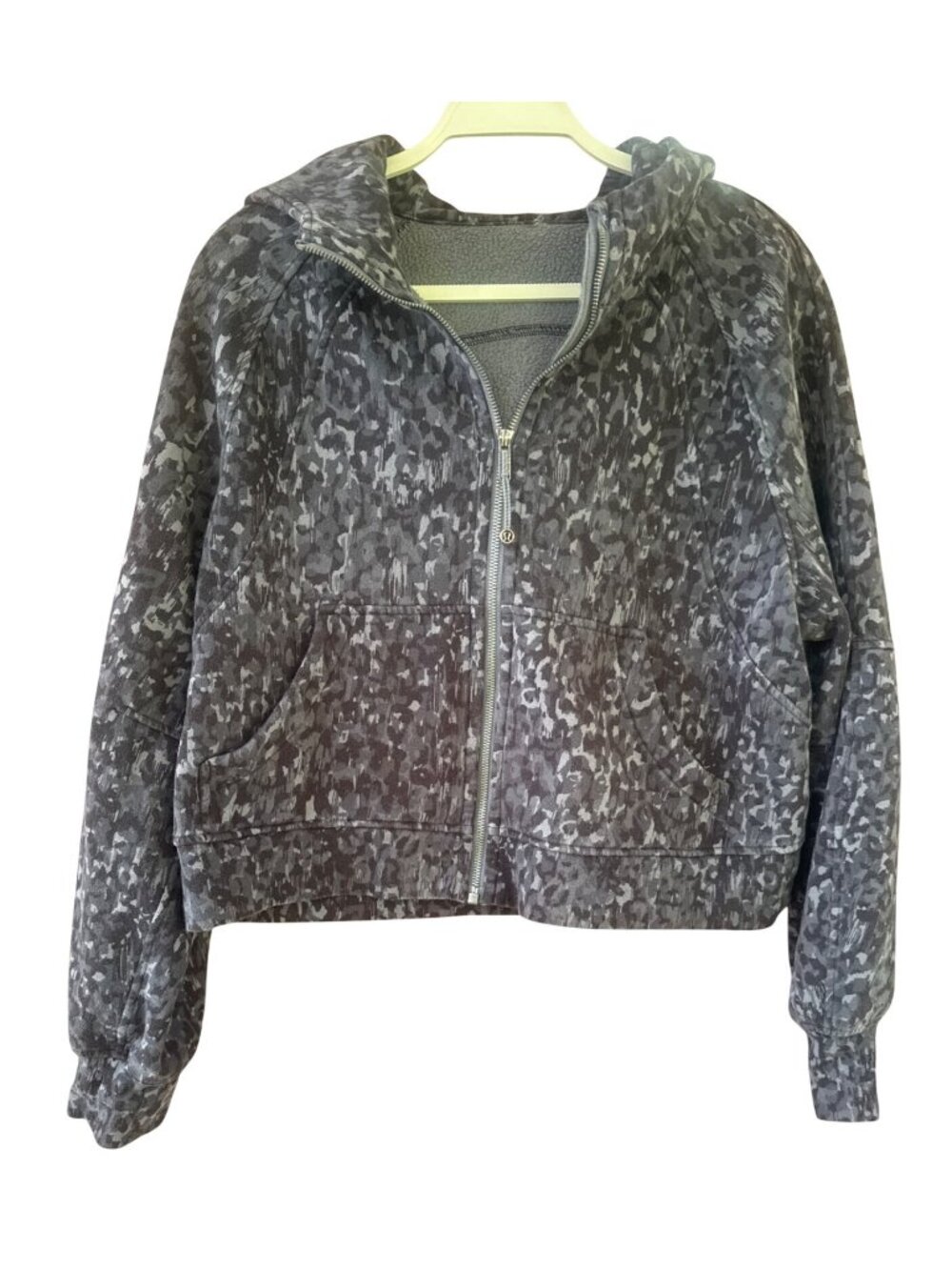 Lululemon Scuba Oversized Full-Zip Hoodie Women's Gray Camo Size M/L